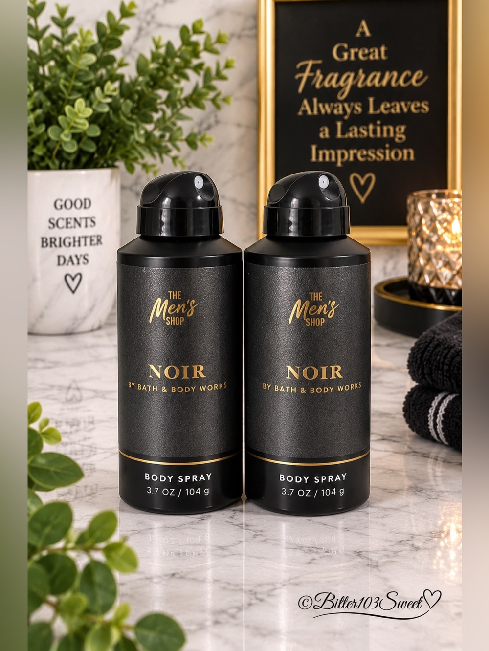 Bath & Body Works Men’s Noir Body Spray 2-Piece Bundle 3.7 oz Each